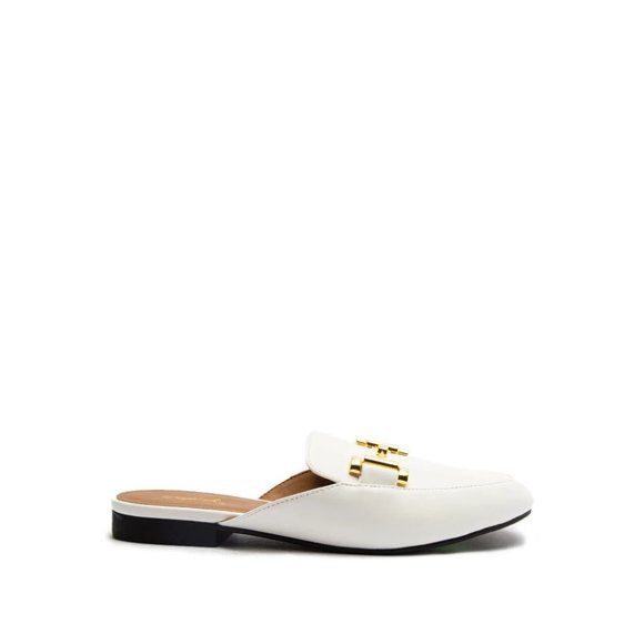 White Fashion Mules - Picture 3 of 4